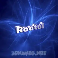 rootul in Plasma style - 3D name wallpaper