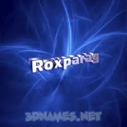 roxparag in Plasma style - 3D name wallpaper