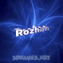 rozhan in Plasma style - 3D name wallpaper