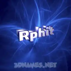 rphit in Plasma style - 3D name wallpaper