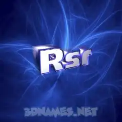 rsr in Plasma style - 3D name wallpaper