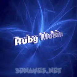 ruby mobin in Plasma style - 3D name wallpaper