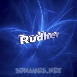 rudher in Plasma style - 3D name wallpaper