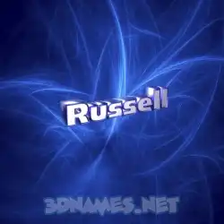 russell in Plasma style - 3D name wallpaper