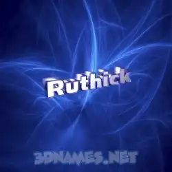 ruthick in Plasma style - 3D name wallpaper