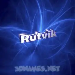 rutvik in Plasma style - 3D name wallpaper