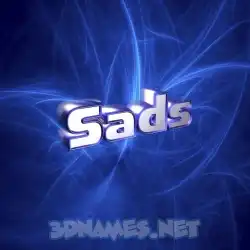 sads in Plasma style - 3D name wallpaper