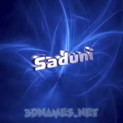 saduni in Plasma style - 3D name wallpaper