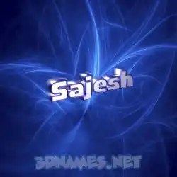 sajesh in Plasma style - 3D name wallpaper