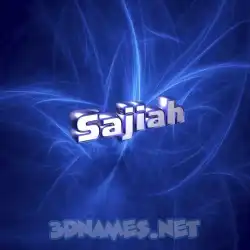 sajiah in Plasma style - 3D name wallpaper