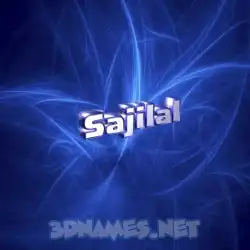 sajilal in Plasma style - 3D name wallpaper
