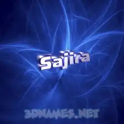 sajira in Plasma style - 3D name wallpaper