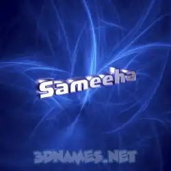 sameeha in Plasma style - 3D name wallpaper