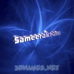 sameerakram in Plasma style - 3D name wallpaper