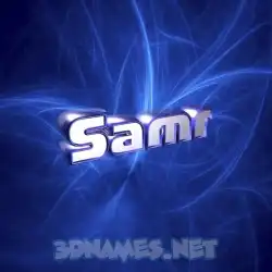 samr in Plasma style - 3D name wallpaper
