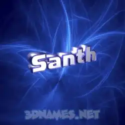 santh in Plasma style - 3D name wallpaper