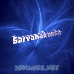 sarvanakumar in Plasma style - 3D name wallpaper