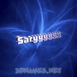 saryyyyyy in Plasma style - 3D name wallpaper