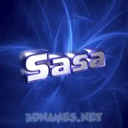 sasa in Plasma style - 3D name wallpaper