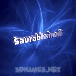 saurabhsimmi in Plasma style - 3D name wallpaper