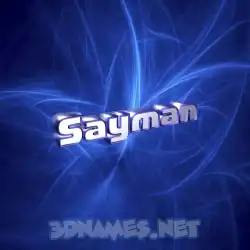 sayman in Plasma style - 3D name wallpaper