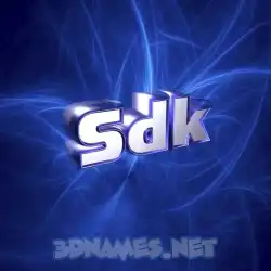 sdk in Plasma style - 3D name wallpaper