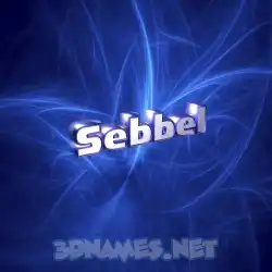 sebbel in Plasma style - 3D name wallpaper