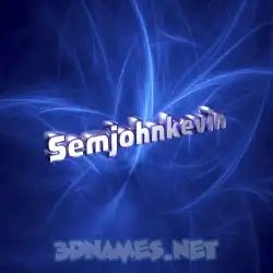semjohnkevin in Plasma style - 3D name wallpaper