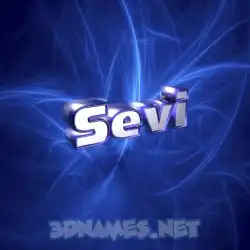 sevi in Plasma style - 3D name wallpaper