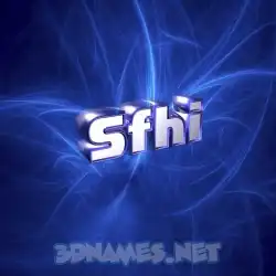 sfhi in Plasma style - 3D name wallpaper