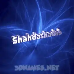 shahdashadab in Plasma style - 3D name wallpaper