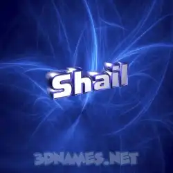shail in Plasma style - 3D name wallpaper