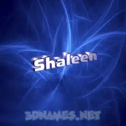 shaleen in Plasma style - 3D name wallpaper