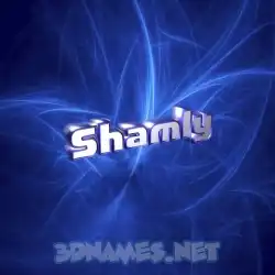shamly in Plasma style - 3D name wallpaper