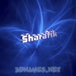 sharafik in Plasma style - 3D name wallpaper