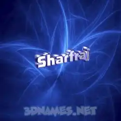 sharfraj in Plasma style - 3D name wallpaper