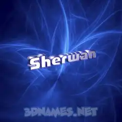 sherwan in Plasma style - 3D name wallpaper