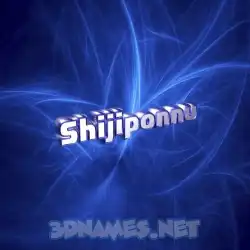 shijiponnu in Plasma style - 3D name wallpaper
