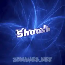 shoosh in Plasma style - 3D name wallpaper