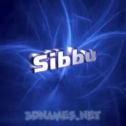 sibbu in Plasma style - 3D name wallpaper