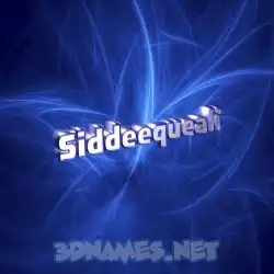 siddeequeali in Plasma style - 3D name wallpaper