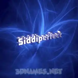 siddiperfect in Plasma style - 3D name wallpaper