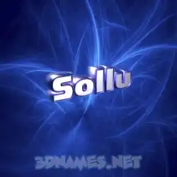 sollu in Plasma style - 3D name wallpaper