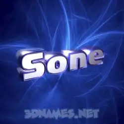sone in Plasma style - 3D name wallpaper