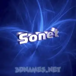 sonet in Plasma style - 3D name wallpaper