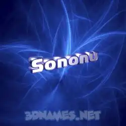 sononu in Plasma style - 3D name wallpaper