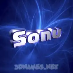 sonu in Plasma style - 3D name wallpaper