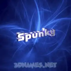 spunky in Plasma style - 3D name wallpaper