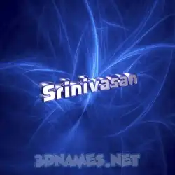 srinivasan in Plasma style - 3D name wallpaper