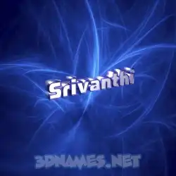 srivanthi in Plasma style - 3D name wallpaper